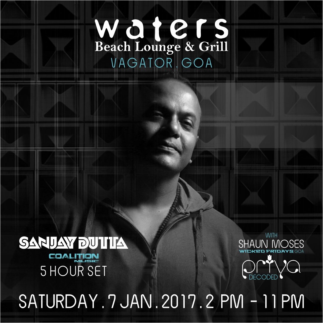 My 1st gig of 2017, a 5 hour set on 07.01.2016 <a href="/WatersGoa/">Waters Resort Goa</a> with <a href="/Dancemunkey/">Priya Sen</a> &amp; Shaun Moses. Damn excited about this ❤