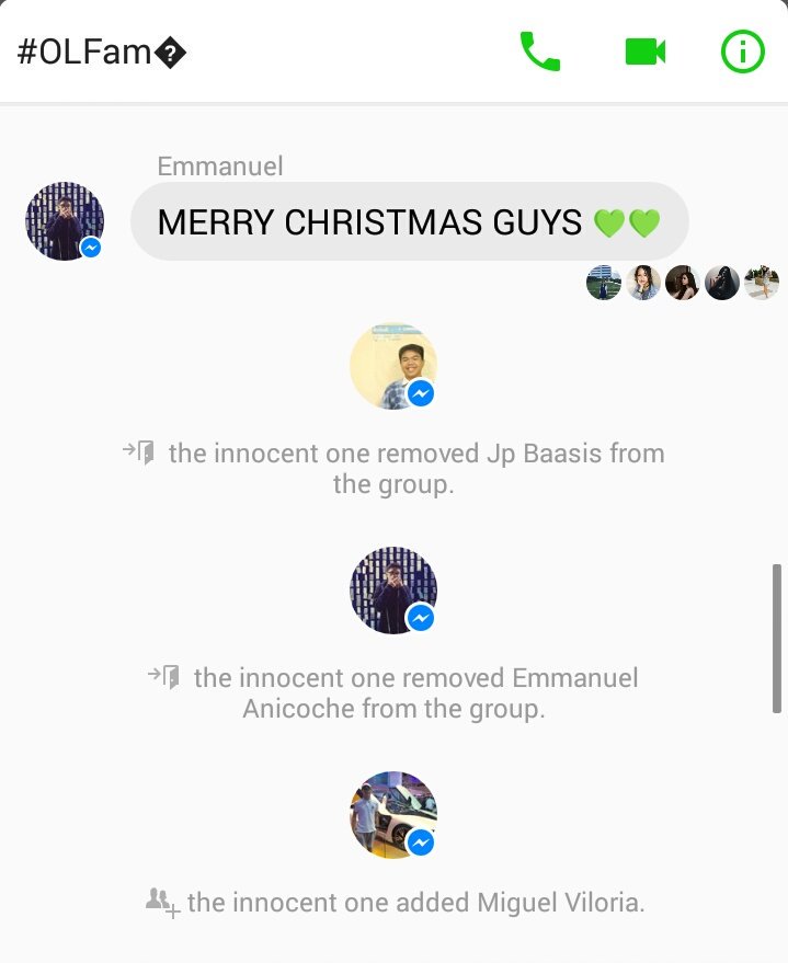 OLF1617's tweet photo. @OLAmazingPeople invading our group chat. Merry christmas Paulinians. ⛄ https://t.co/4z3qLEEp7v