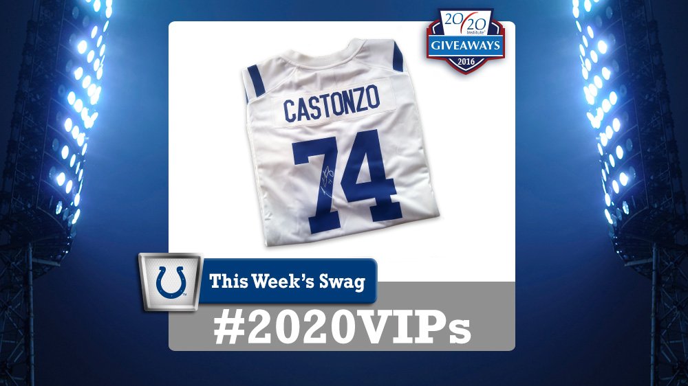 2020Indy's tweet photo. Here's your chance to win an XL jersey signed by #74 Anthony Castonzo! Just retweet this post to be entered to win. #2020VIPs https://t.co/fhZ2NKsgi0