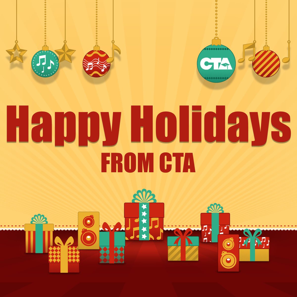 WeAreCTA's tweet photo. Happy Holidays! 🎁 May this holiday season and the coming new year be filled with cheer, good health, peace and prosperity for all. #WeAreCTA https://t.co/Ie6WhKCX10