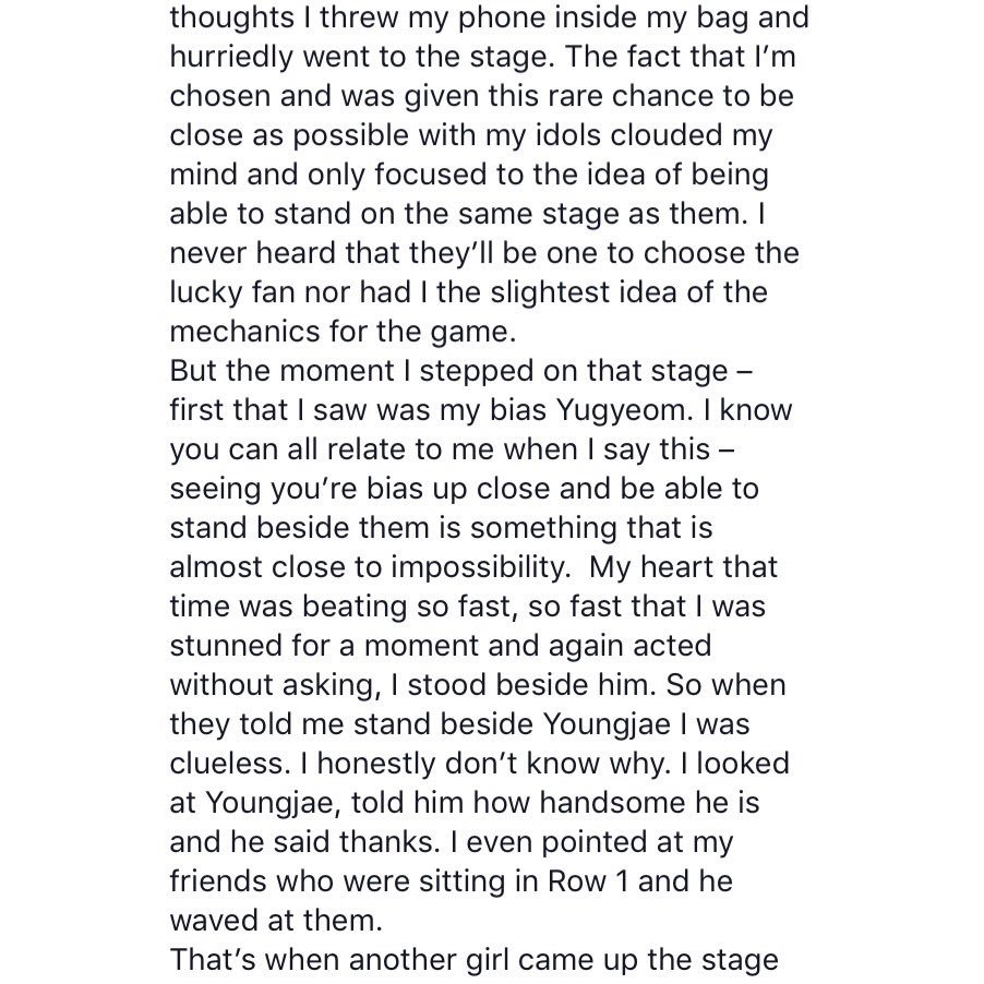 itseokjinnies's tweet photo. the girl who rejected youngjae at the got7 fanmeet posted this on facebook (take time to read this to know her side of the story) ++ https://t.co/fZte2Nspwx