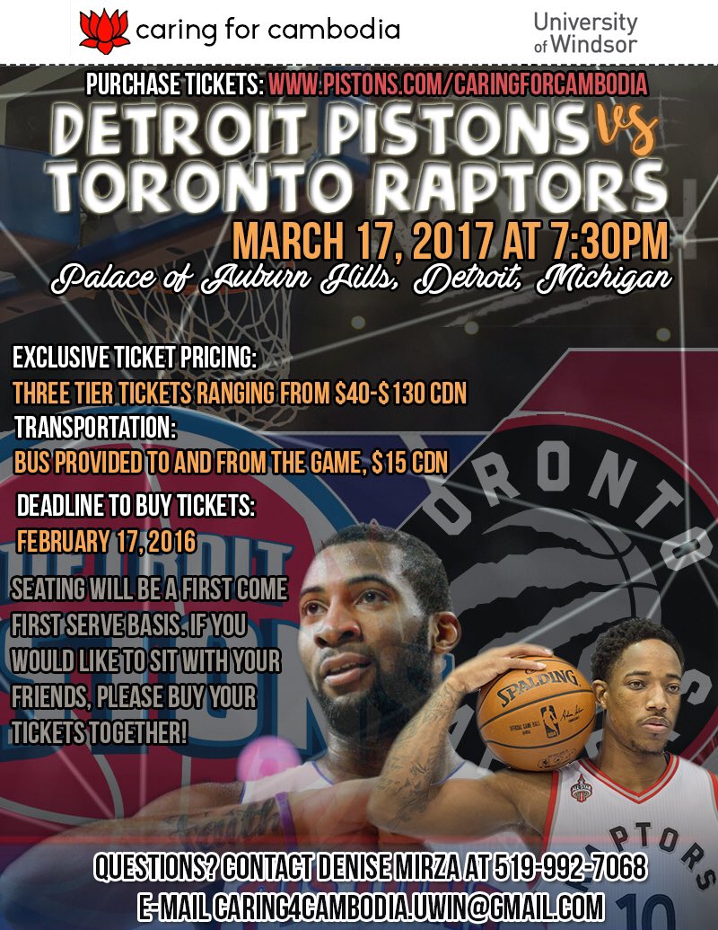 C4Cuwin's tweet photo. Have you bought your tickets to the Pistons vs Raptors game yet? Buy now to get good seat ❤️💛🏀 https://t.co/52RCsZNqir