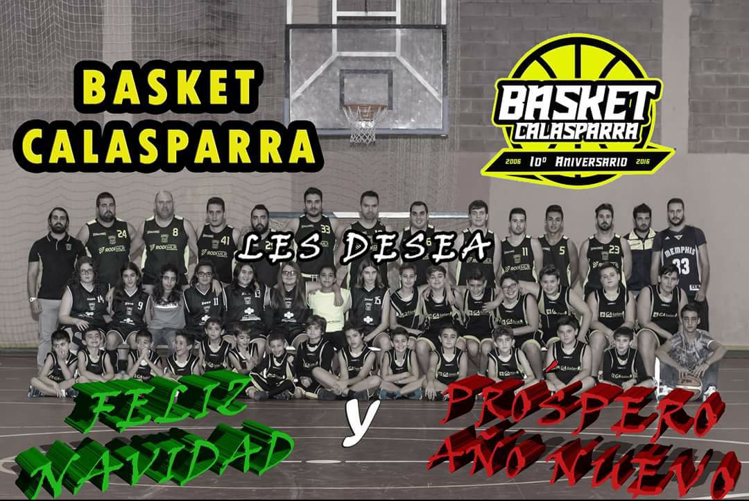 BasketCalasparr's tweet photo. El club BASKET CALASPARRA os desea una FELIZ NAVIDAD y PRÓSPERO 2017.

Que todos vuestros deseos se cumplan en esta etapa del año. https://t.co/acG0JrLNpE