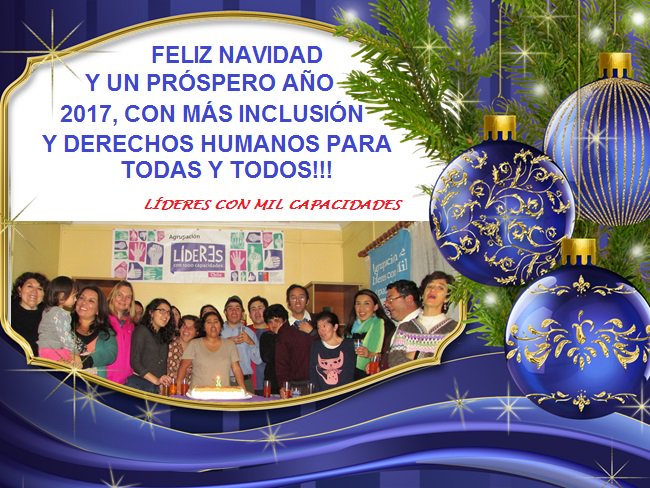 LideresChile's tweet photo. Feliz Navidad y un próspero año 2017, con más #Inclusión y #DerechosHumanos para todas y todos!!! https://t.co/OychRUdfbs