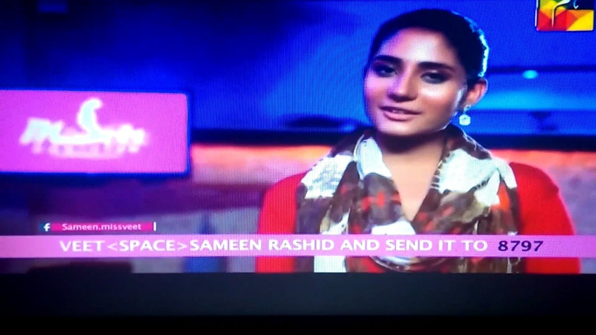 sameen_rashid's tweet photo. Vote and bring me back, "Veet Sameen Rashid" and send it to 8797. Each number can vote 10 times.

What did you think of my performance? https://t.co/x0WWNz9MRn