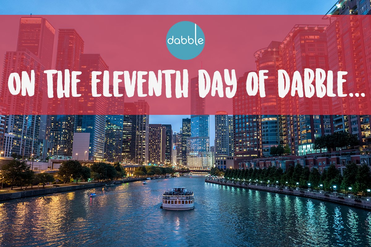 dabblehq's tweet image. On the 11th Day of Dabble my dearest gave to me: A $50 tour voucher to @ChicagoDetours!
For more #12DaysOfDabble: buff.ly/2iasK7E