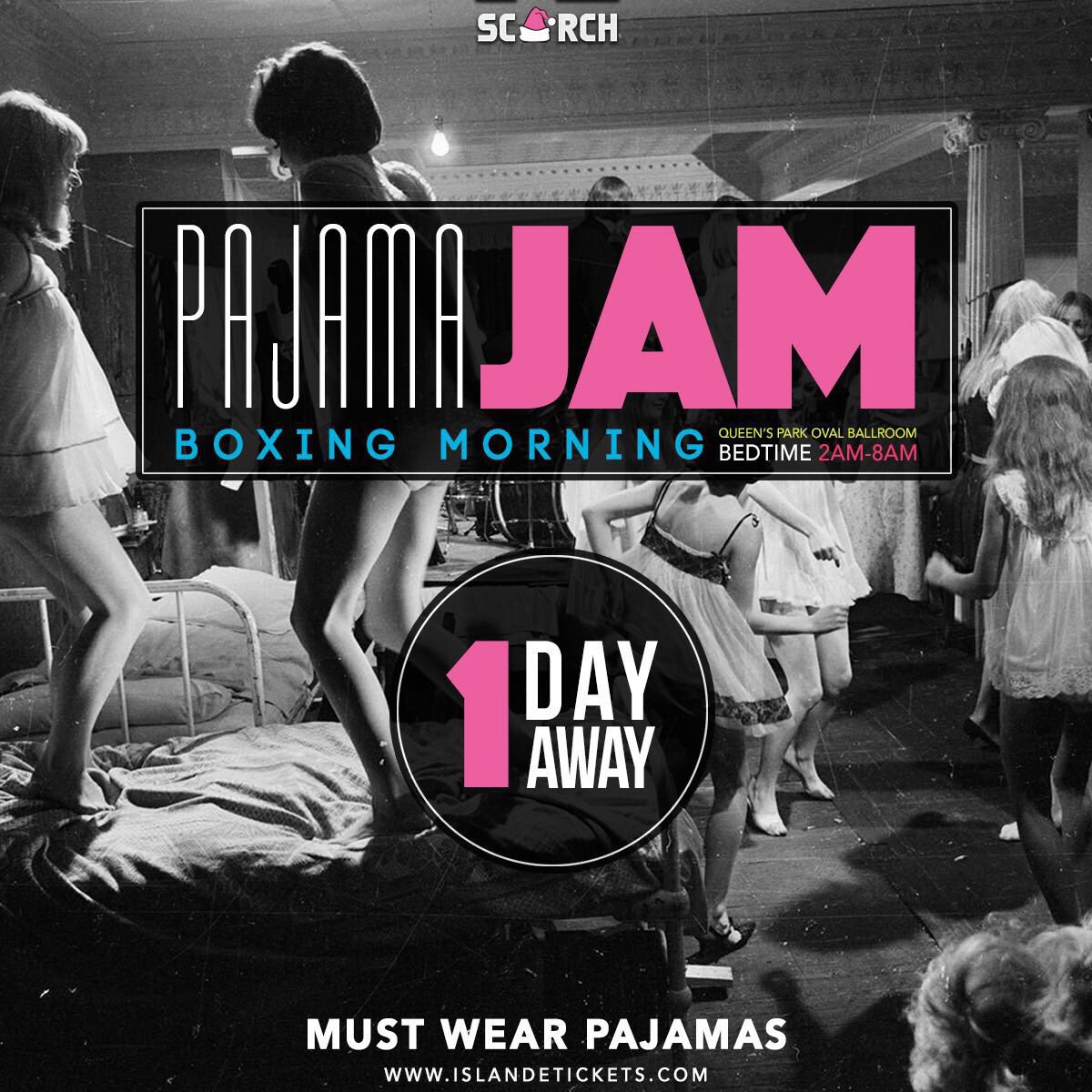scorchmagazine's tweet photo. Come as you sleep. 😎
#pajammyJam
#boxingMorning
#freeDrinks
#scorchDawg https://t.co/G5kgsn1xAX