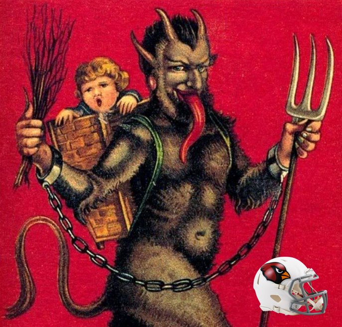 ericforgaard's tweet photo. My Christmas Eve blog: Arizona Cardinals: Culinary Arts and Krampus   
 https://t.co/6uPsmuul92 https://t.co/PEDAReBRY2