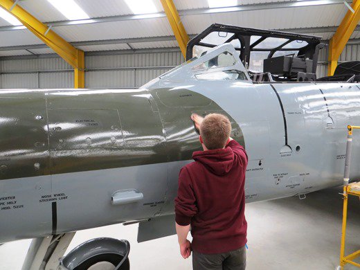 NewarkAirMus's tweet photo. Feb 16-02 #NAM2016roundup - #Phantom #XV490 #cockpit receives TLC; similar for #MeteorNF12 #WS692 in #NAMHangar2 &amp; #TriStarSim arrives! https://t.co/Wx12FtyHvl