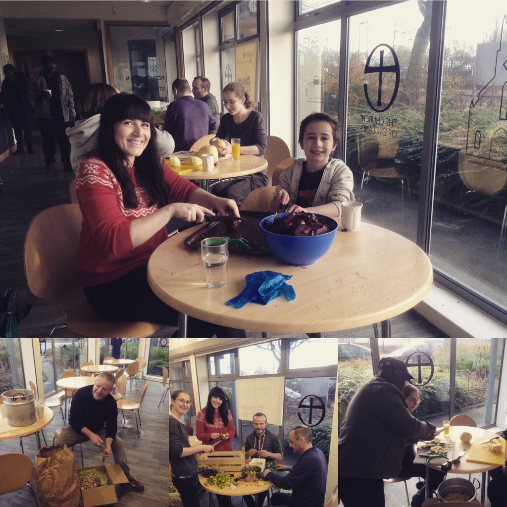ThanQ #volunteers today helping prep #christmasday #communitymeal #Beswick #manchester ; #joytotheworld #christmasstarts #christmasjoy