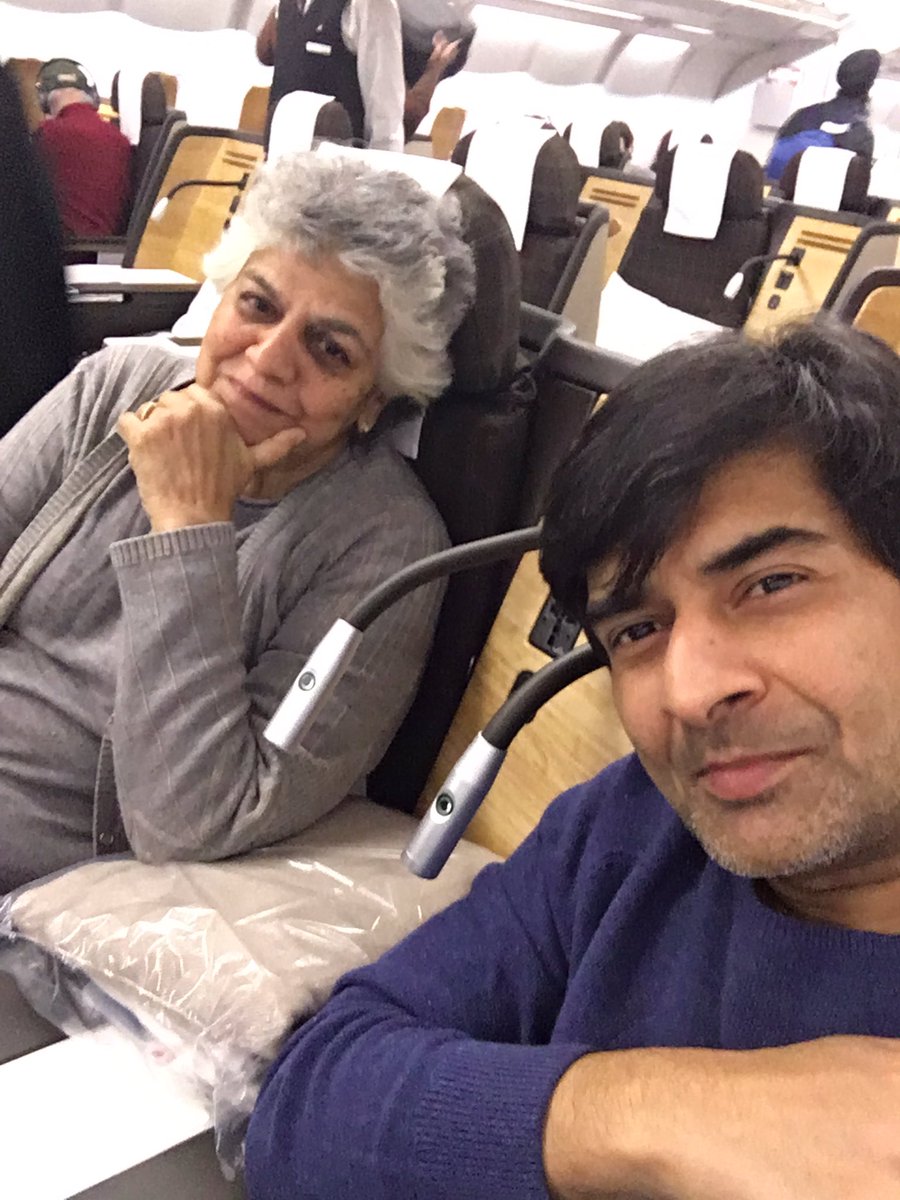 Maa &amp; I off to #Germany to celebrate 1st day of Christmas with family. #MerryChristmasEveryone and a loving and meaningful 2017 from Sarans