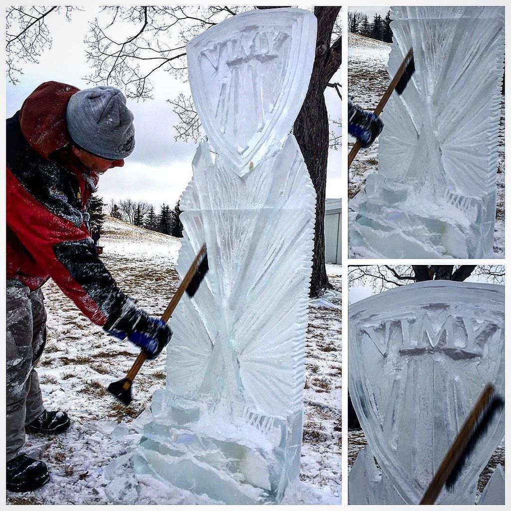 VimyAcademy's tweet photo. Did you see the Ice Sculpture at yesterday's Students Vs. Teachers Game? #vimyproud #vimyxmas #co Ice Sculpture by … https://t.co/6IYvYFLzX5