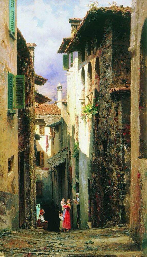 sup________'s tweet image. Bellagio by Fyodor Bronnikov 1875