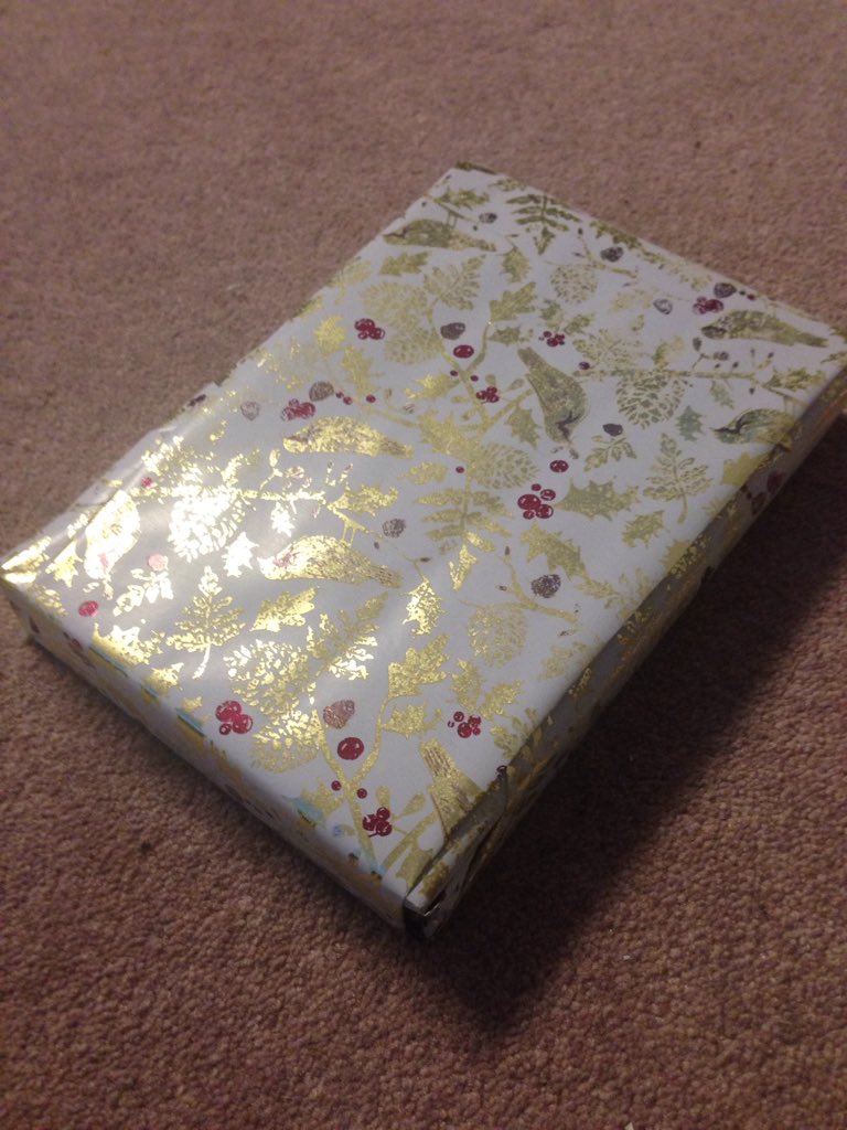 I have finally discovered an innate talent - wrapping rectangular objects! #takestalent #anyoneneedabookwrapped?