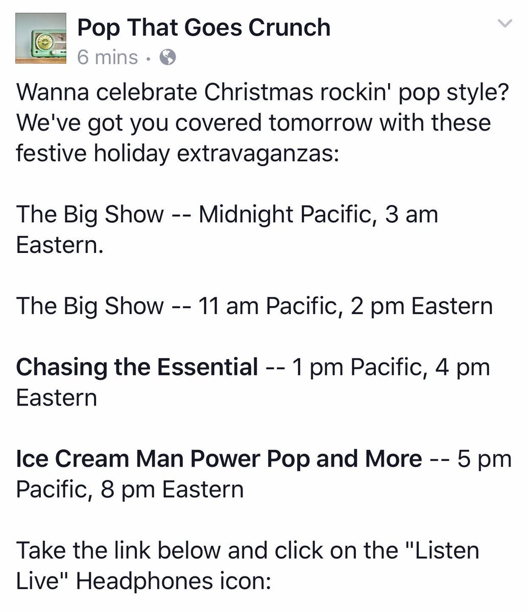 Join us for a rockin' pop Christmas, details below. popthatgoescrunch.com/pop-that-goes-…