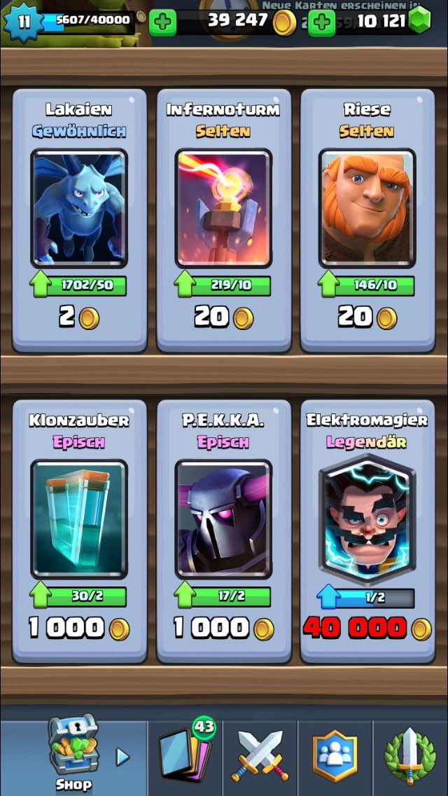 SchweizRoyale's tweet photo. 🎉🎁🎄Christmas gift? 
Electro Wizzard in the Shop 😳
#clashroyale @ClashRoyale https://t.co/MOluTDftUh