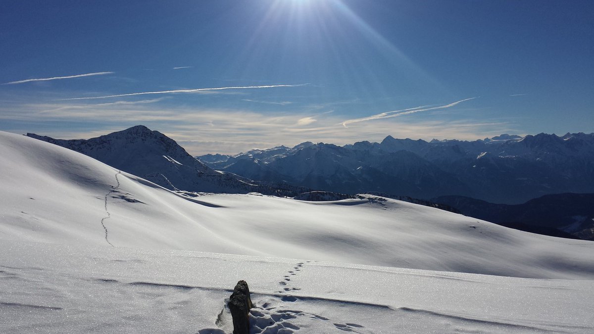 ElisacanepA's tweet photo. Oggi a Clavalitè da #Cheneil con splendida neve per #ciaspole @CValtournenche @AostaValley https://t.co/R5FJJj3FSO