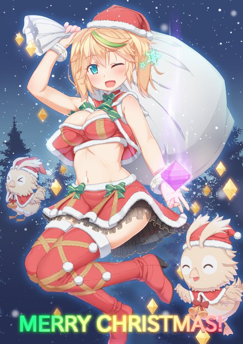 PSO2のジェネとメルティクリスマス衣装です 