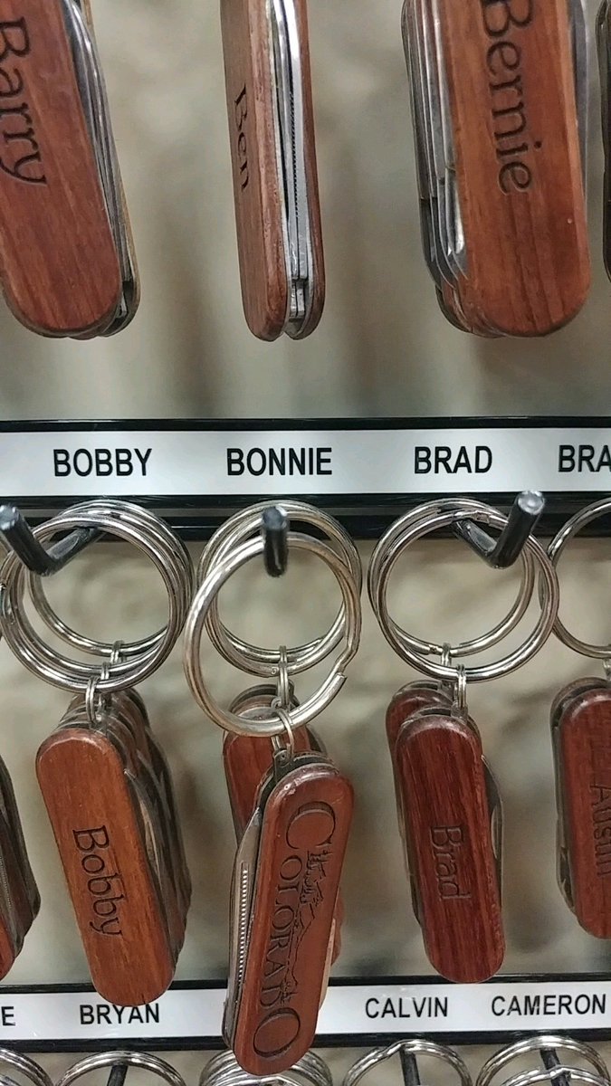 social_sean's tweet photo. Severe lack of Bort pocket knife key chains down here in Manitou Springs. https://t.co/7G4OPnACFt