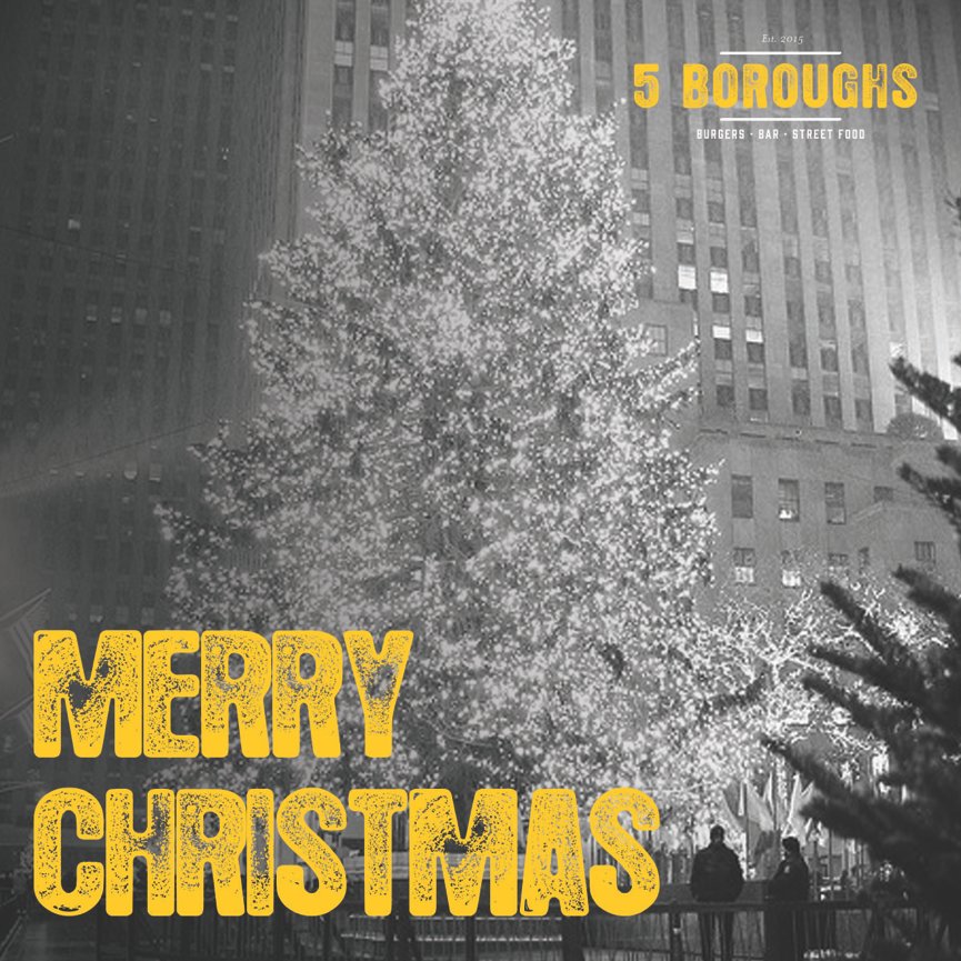 5boroughsbne's tweet photo. Merry Christmas and happy holidays from the team at 5 Boroughs Stones Corner and Ascot. We reopen at 11am on the 28th! https://t.co/h0TDWJqQKI