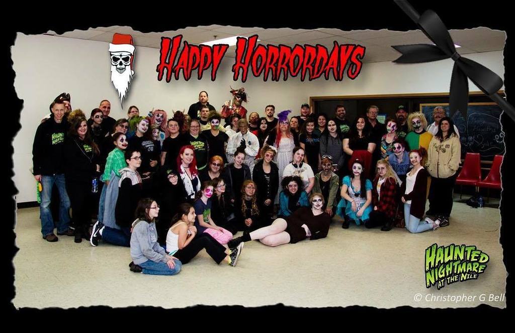 hauntnightmare's tweet photo. The Haunted Nightmare family wishes you a very scary Christmas and a bloody New Year!
#hap… https://t.co/osjYPHEDeS https://t.co/nzCV9V7qax