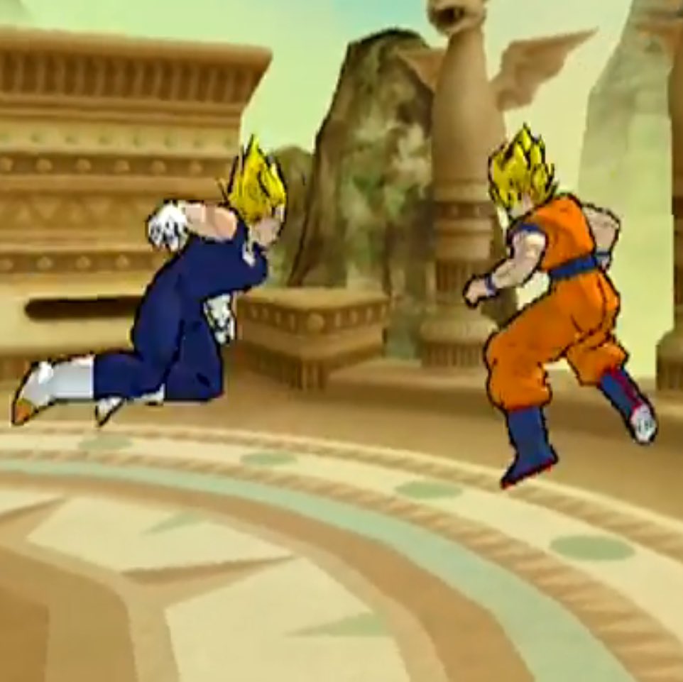 Xamry07's tweet image. &quot;Now I have bananas on my head, too, Vegeta!&quot; 😂😂😂😂💀🍌
@teamfourstar #TFSPlays #DragonBallZ #Budokai2 #PlayStation2 #PS2