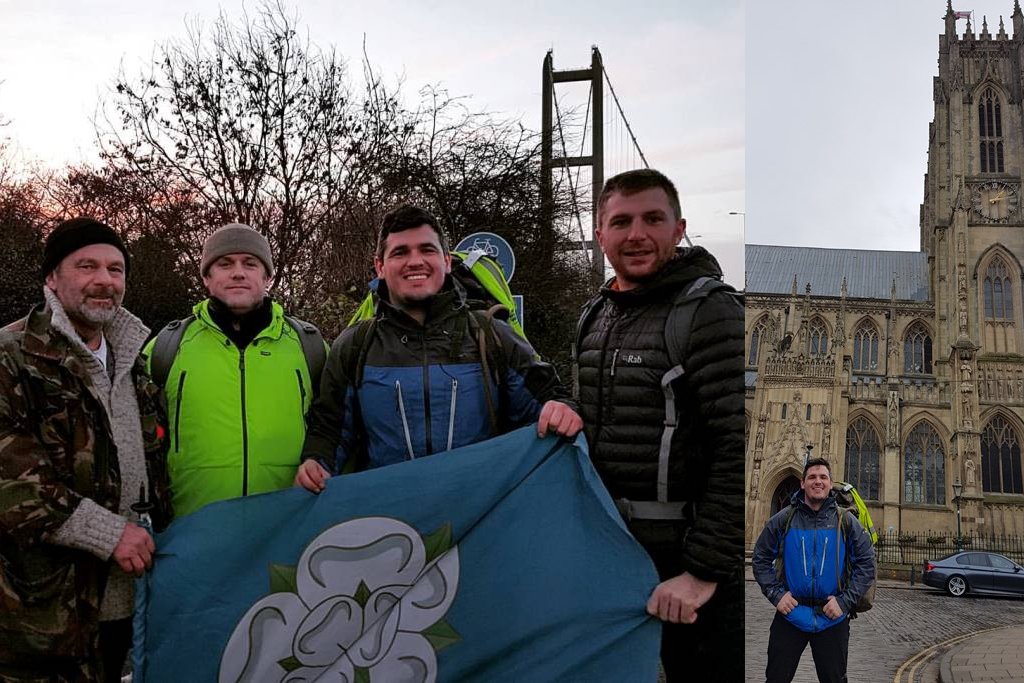 RYORKS_REGT's tweet photo. #JobDone 4 Capt Adam Hugill #WalkedHome 220 miles #Warminster 2 #Beverley raising £2200+ https://t.co/KHZgvWAIhN 👍 https://t.co/k6Lvv9p8US