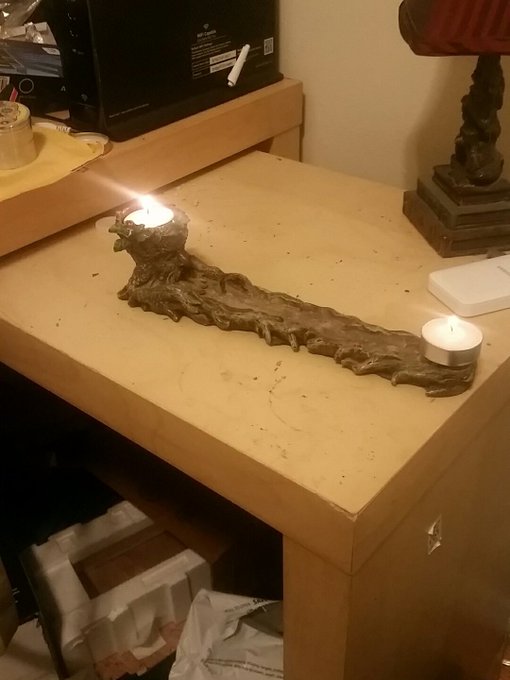 Poor mans menorah. Happy chanukah, merry Christmas and happy holidays https://t.co/rT03U5QlBF