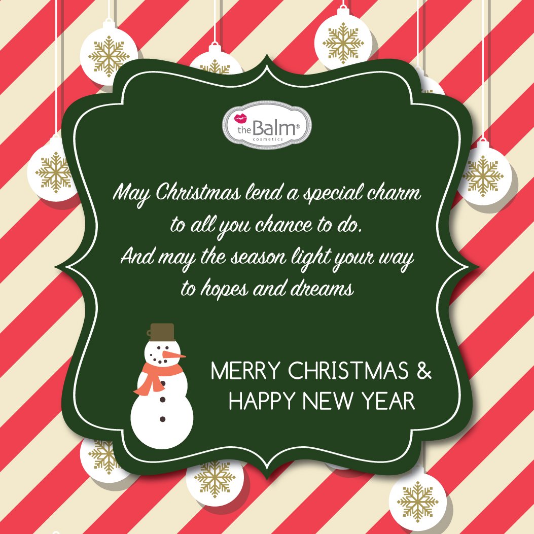 theBalmID's tweet photo. Christmas is like candy; it slowly melts in your mouth sweetening every taste bud, making you wish it could last forever. https://t.co/lQLhxoQn3P