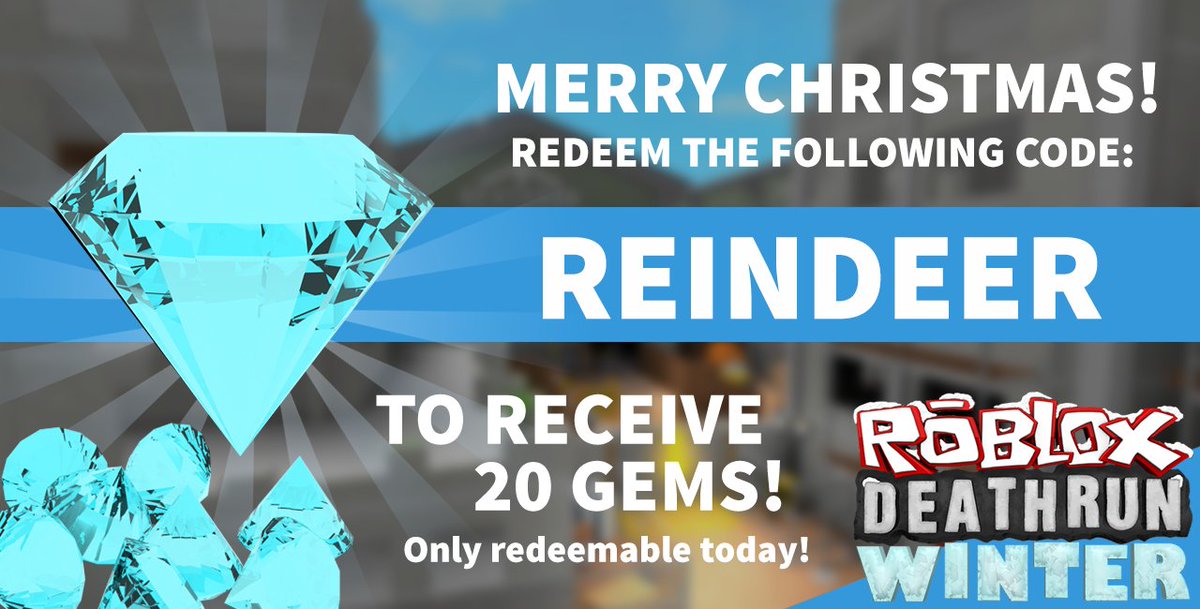 Wsly On Twitter Redeem Your Free Gift In Roblox Deathrun Today Merry Christmas Everyone Play It Here Https T Co Xcxxgmgmwa Https T Co Mofe1xzuol - roblox deathrun twitter codes 2018