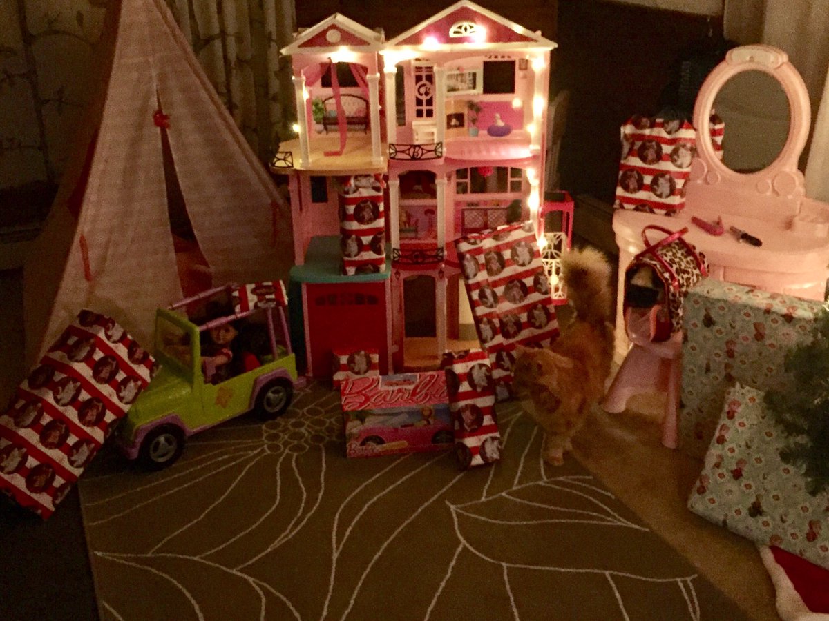 KillMike's tweet photo. ...and so it begins. @BinkySpice #babyboo #merrychristmas #achristmasstory #fragile #groverdill #SantaClaus #underthexxxmastree 😉 https://t.co/j9aZAFDxWL