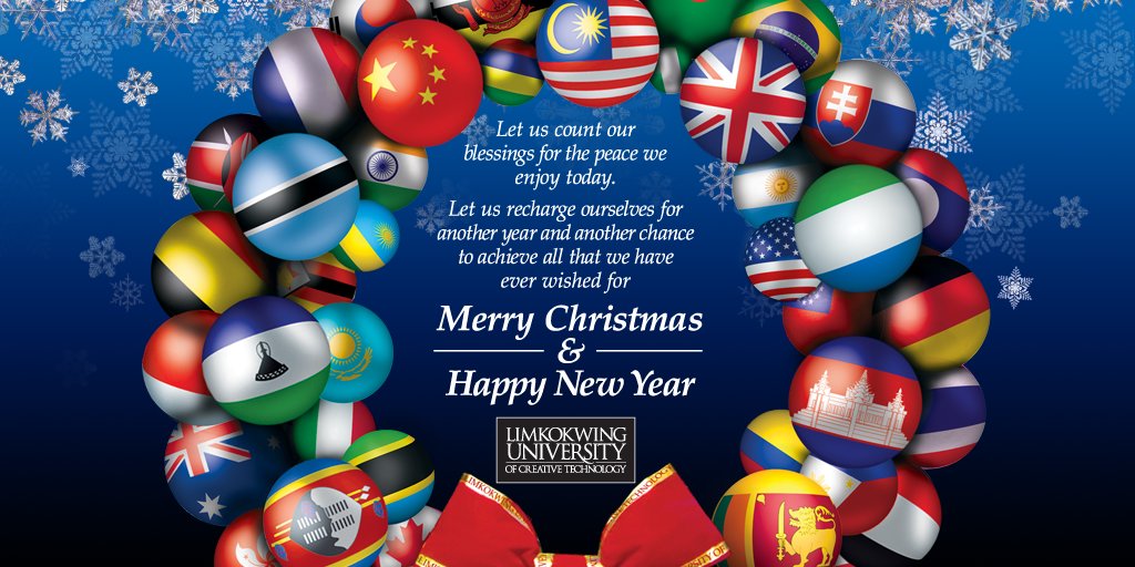 Limkokwing_MY's tweet image. May the true meaning of the holiday season fill your heart &amp;amp; home with blessings. We wish everyone a #MerryChristmas&amp;amp; a blessed #NewYear!
