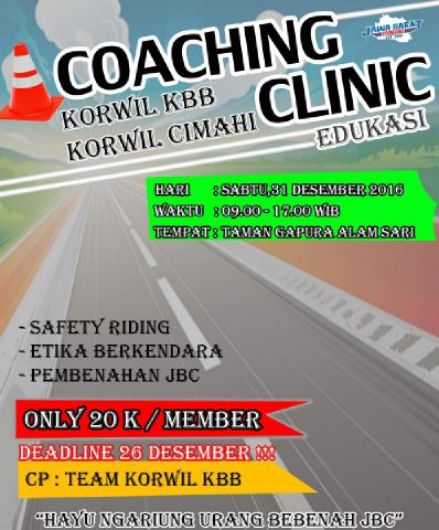 Setelah sekian lama mimin vacum, nih mimin infokan acara JBC di akhir bulan ini. Silahkan yg mau bergabung :D