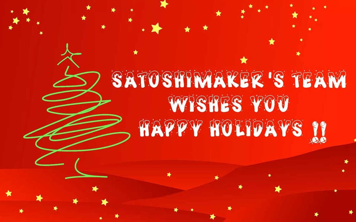 SatoshiMaker's tweet image. Happy Holidays!!

This weekend we will increase the satoshis to 200 every 15 minutes.The event will start now and end on Monday at 00:00 CET
