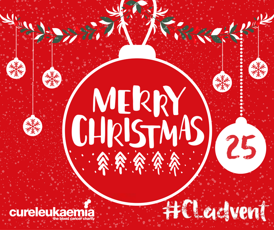 CureLeukaemia's tweet photo. And finally, for Day 25 of #CLadvent, we want to wish all the #CLfamily a very #MerryChristmas and a #HappyNewYear! https://t.co/GioFdAP8VZ
