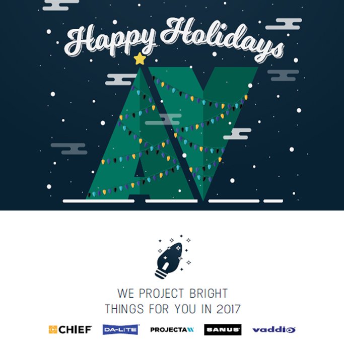 Happy holidays from everyone at @MilestoneAV! We project bright things for you in 2017!