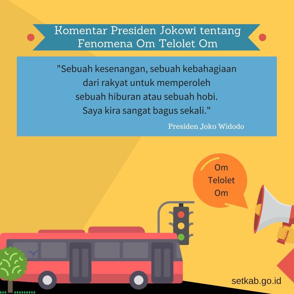 Ini kata Presiden <a href="/jokowi/">Joko Widodo</a> tentang fenomena #OmTeloletOm yang ramai diperbincangkan. "Saya kira sangat bagus sekali."
