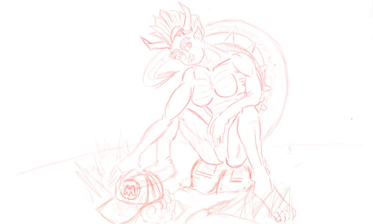 morbiOne's tweet photo. #100 days of #sketching #day7 #deathofmario #mario #bowser https://t.co/khukjctrG0