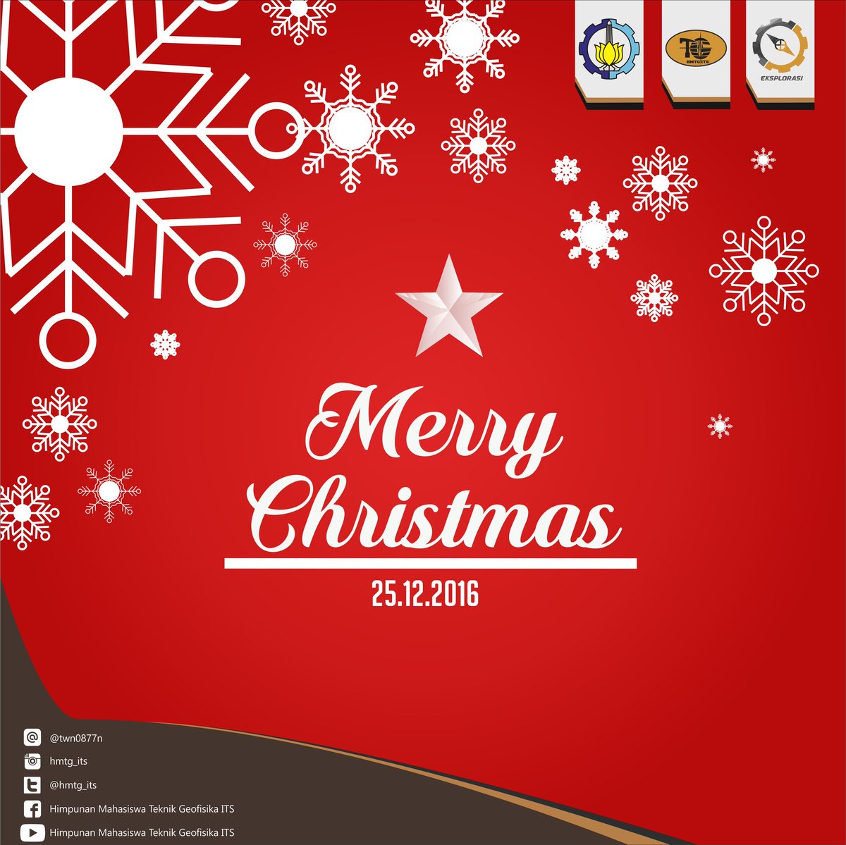 Selamat Hari Raya Natal 2016
Swmoga damai natal selalu menyertai kita semua
#ikiHMTG 
#SalamEksplorasi
#MerryChristmas