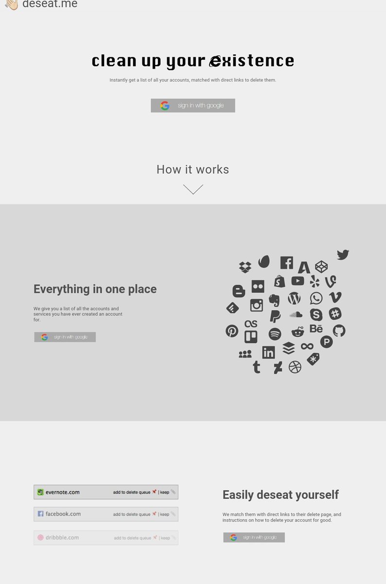 #وقت_المواقع
 
موقع يتيح لك الوصول لجميع المواقع اللي سجلت بها بالايميل وحذف حسابك من المواقع الغير مناسبة

 deseat.me