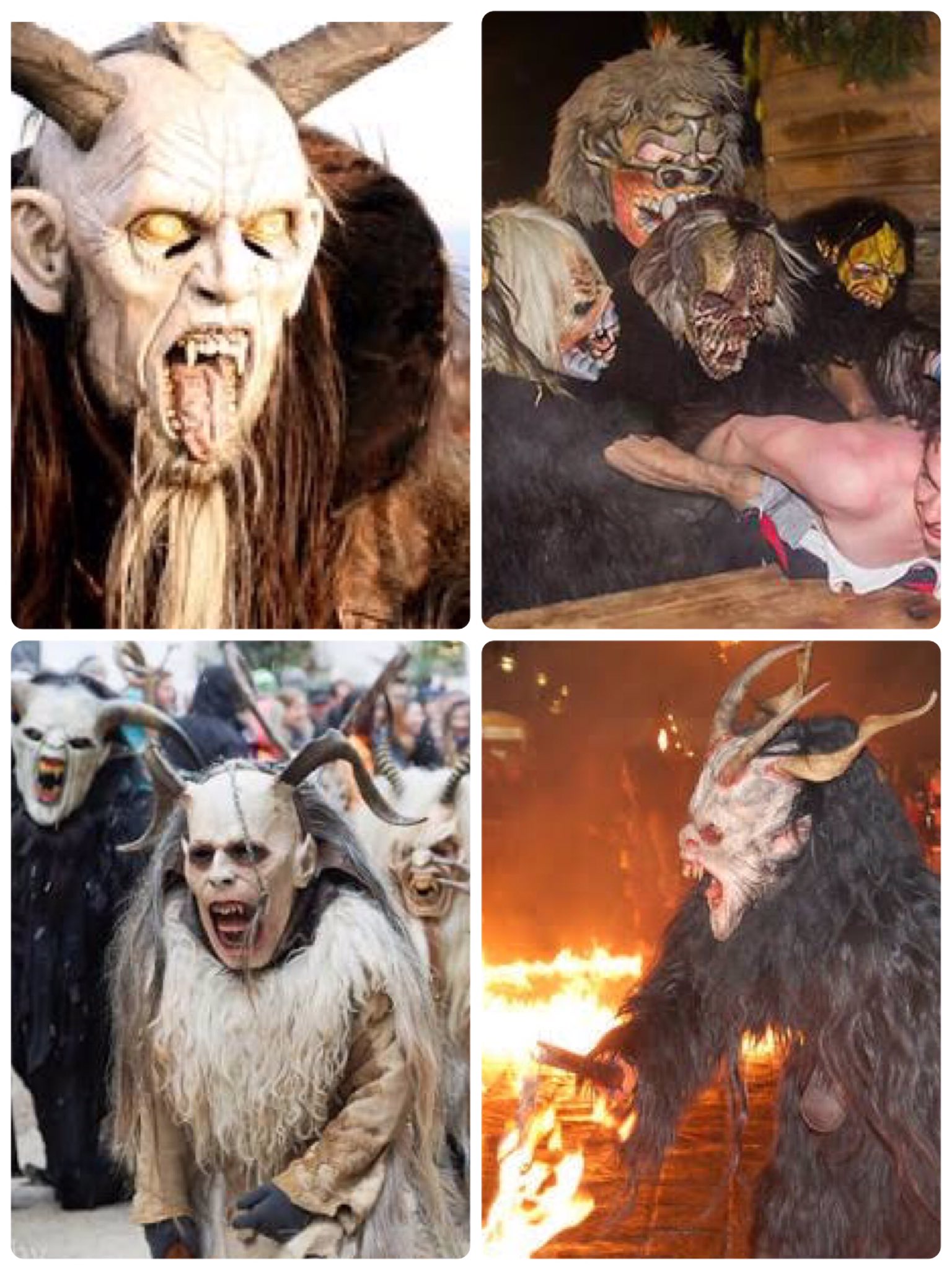 元鈴木さん On Twitter オーストリアのクリスマスはクランプスというなまはげ的な悪魔がサンタと一緒について周って 悪い子に罰を与えるらしい でもなまはげより10倍お面が怖いし100倍暴力的で道で人投げまくってるし子供達トラウマになりそう Https T Co