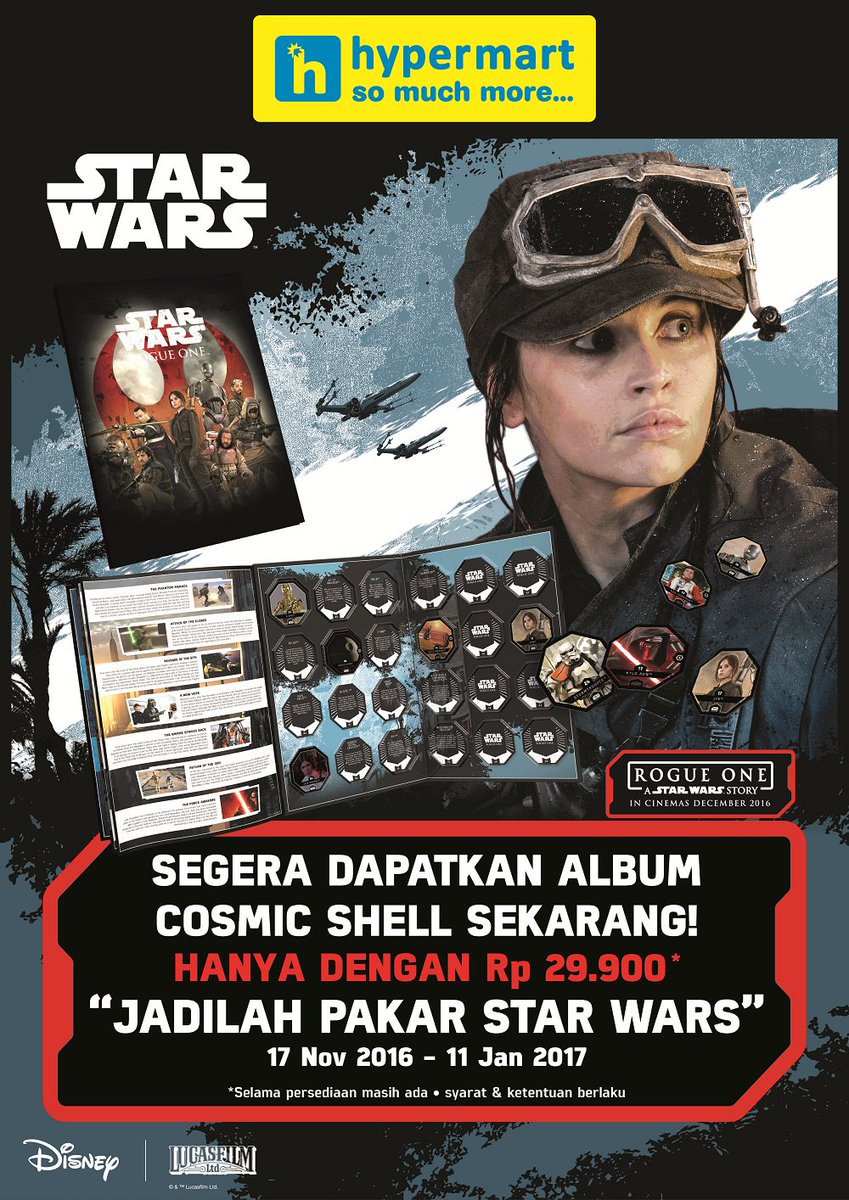 hypermart_ho's tweet image. Dptkan Collector album #hypercosmicshell sekarang juga di seluruh Hypermart hanya dgn Rp. 29,900,- persediaan terbatas #hypermartstarwars