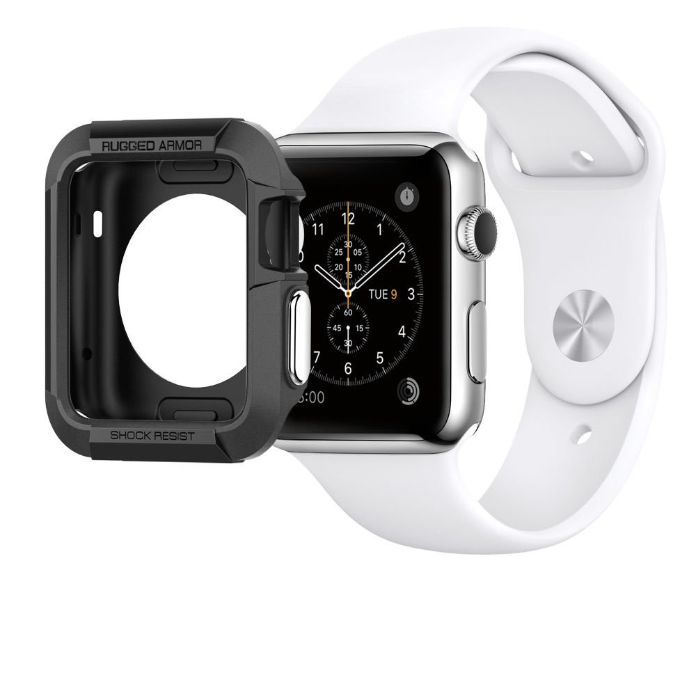 Shockproof Bumper Rugged Apple Watch Protector Case + Tempered Glass