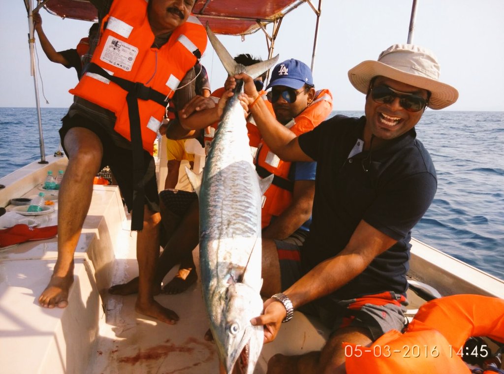 Game fishing with MMJ _ Andaman Islands . Perfect hub for fishing and sure catch all the times. Tuna, King fish, Barracuda, Makrel etc.