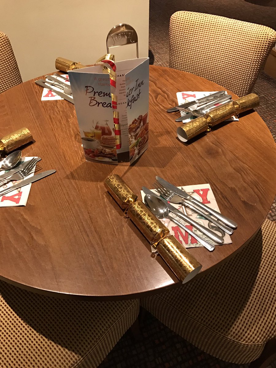 Tables all set up for our guests joining us on Christmas morning for breakfast