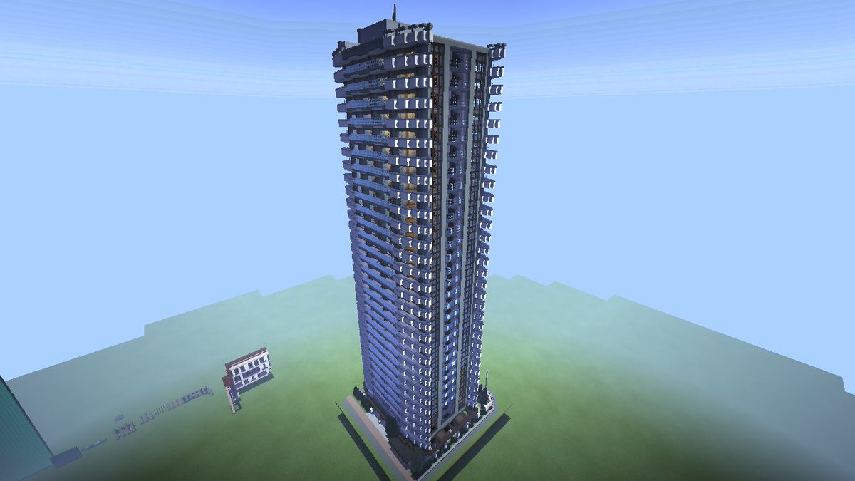 Ryo 現代 未来建築 高さ171m 30階建ての超高層マンションが完成しました 内装も一部完成しています モデルは ルミナリータワー池袋 です マイクラpe Minecraft建築コミュ