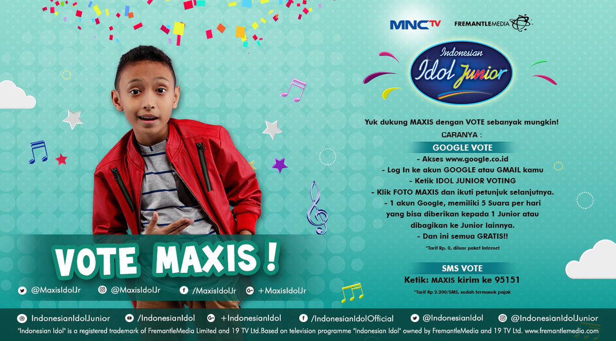 IdolJuniorID's tweet photo. yuk dukung @maxisidoljr agara dia tidak tereliminasi hari ini, yuk lsg aja lihat di bawah ini.
#IdolJrSoundTrack @official_Mnctv
GOOGLE VO… https://t.co/oTD0aGg15X
