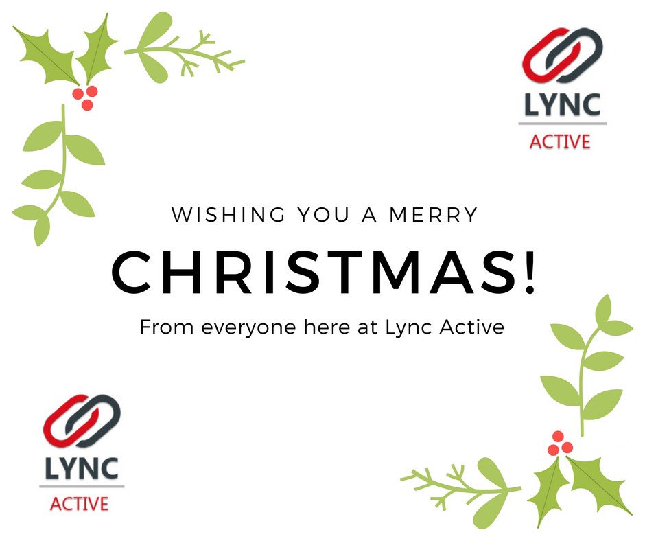 lync_active's tweet image. Wishing all our members and clients here at #LyncActive a Merry Christmas and a happy New Year. See you in 2017! 💪🏼🎅🏼🎊🎉🎁 #TeamLync ⚫️🔴