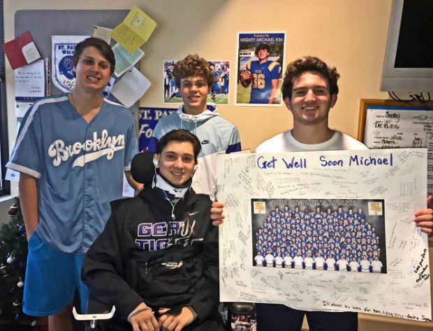 nolaprep's tweet photo. St. Paul's football player who broke his neck is on the mend in Atlanta https://t.co/1AZm9OkxbT #nolaprep https://t.co/ekLlJummQn