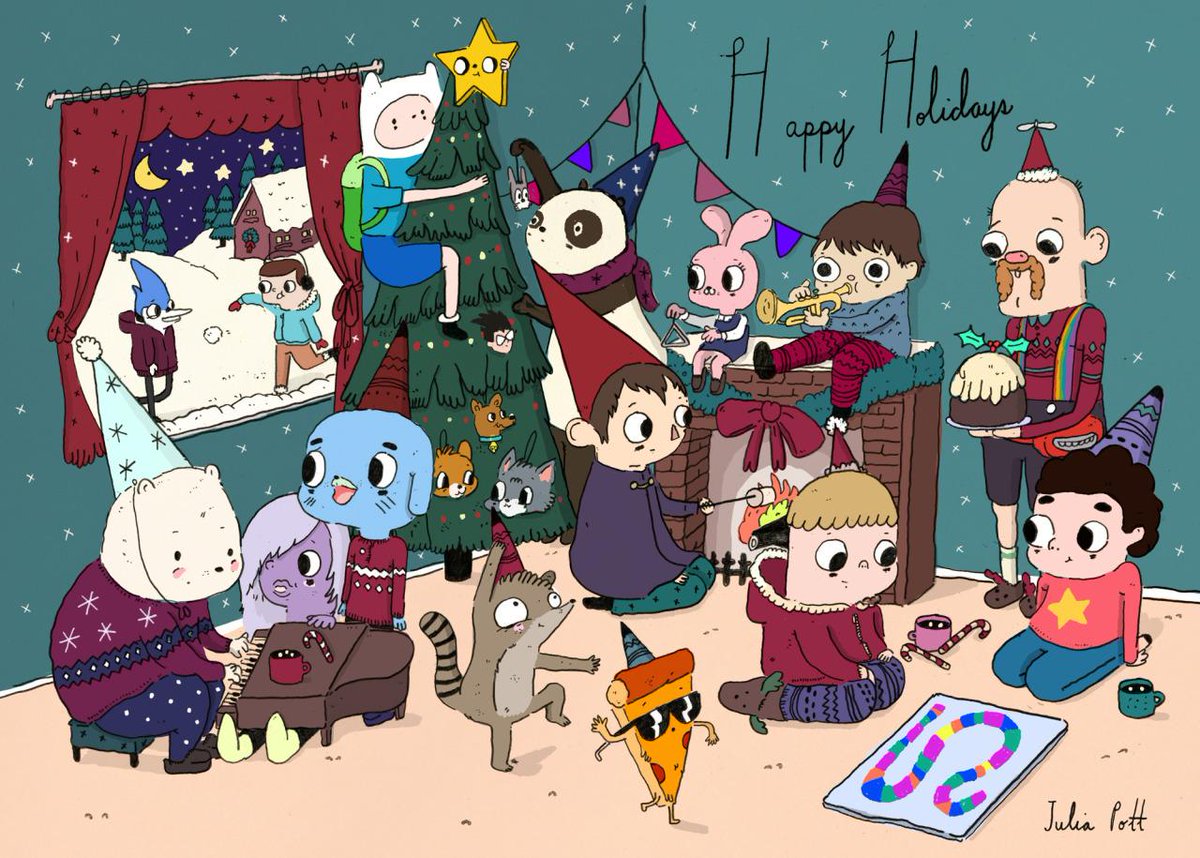 cartoonnetwork's tweet image. Happy Holidays from all of your favs! 

(🎨: @juliapott)